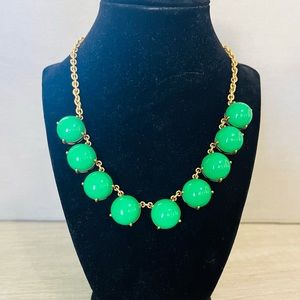 J. Crew Green Enamel Bead Necklace